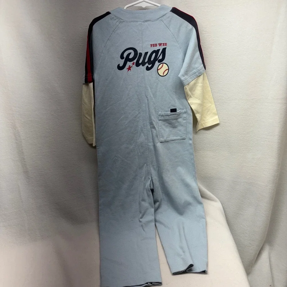 Gymboree Kids Baseball Jersey‎ Style One Piece Sleepwear Pajamas 3T